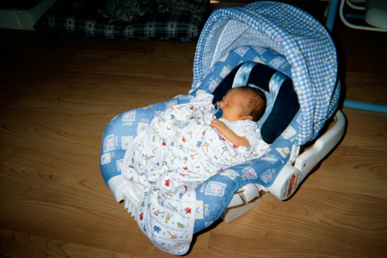 Sam with pacifier